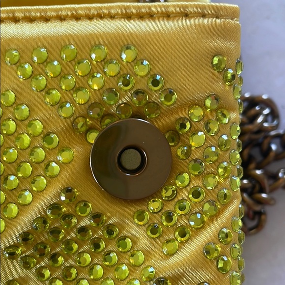 Kurt Geiger Yellow Mini Quilted Bag with Eagle Head #140 - Picture 6 of 12